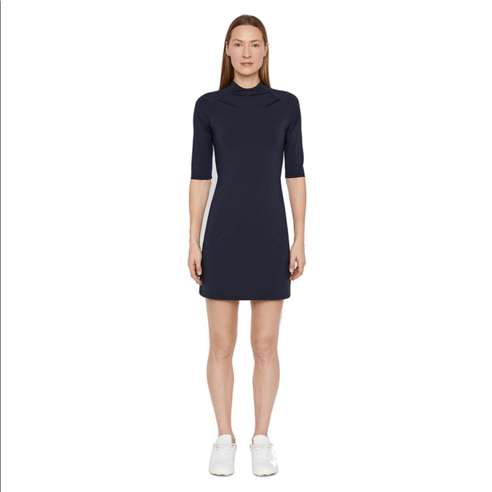 J Lindberg Sahara Half Sleeve Mock Neck Golf Dress Athletic Dress